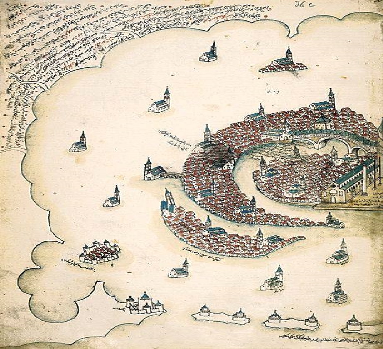 نقشه هوایی ونیز در قرن 16 میلادی + عکس
