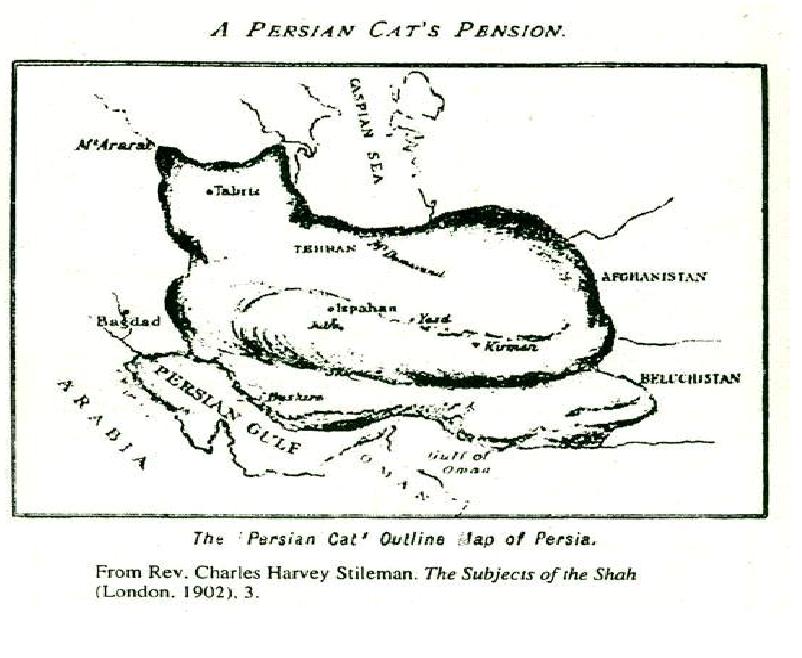 قدیمی ترین نقشه ایران به شکل گربه