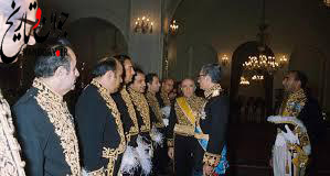 جشن تولد 57 سالگی محمدرضا پهلوی در کاخ نیاوران در سال 1976