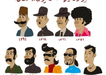 کارتون/ سیر تحول تیپ مردان ایرانی