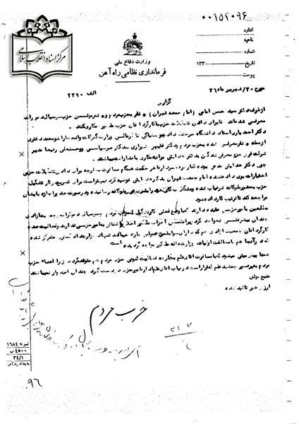 اسناد/ فعالیتهای سید حسن امامی در تشکیلات پهلوی