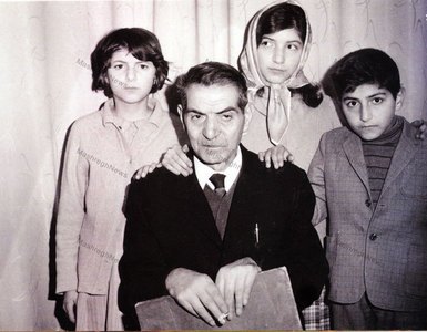 عکس/استاد شهریار در کنار فرزندانش