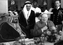 عکس تاریخی دیدار پادشاه عربستان با چرچیل