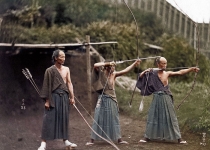 تمرین تیراندازی سامورائی‌ها. سال 1860