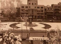 عکس/حال وهوای برفی میدان بهارستان در قدیم