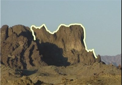 عکس/نقشه ایران در نمای یک کوه