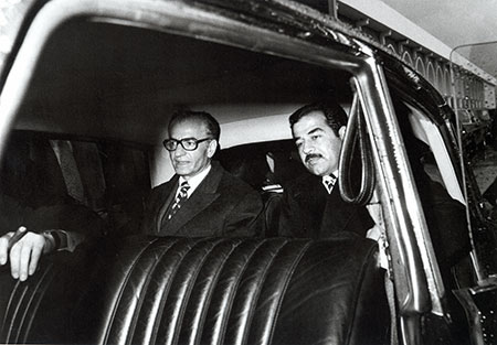 عکس/دیدار محمدرضا شاه و صدام