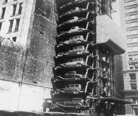 پارکینگ آسانسوری در 83 سال پیش/عکس