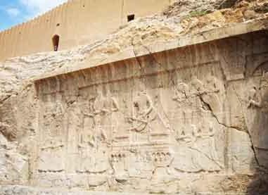 تصویر فتحعلی شاه و پسران بر روی حجاریهای ساسانی