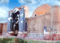 عکسی قدیمی از مسجد کبوتر تبریز