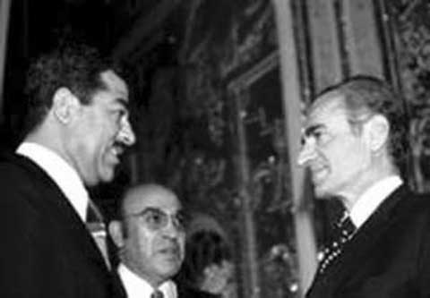 عکسی از دیدار شاه با صدام